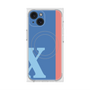 プレミアムスクエアケース with MagSafe［ オリジナル - initial color line - X blue ］