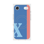 プレミアムスクエアケース with MagSafe［ オリジナル - initial color line - X blue ］