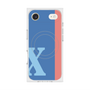 プレミアムスクエアケース with MagSafe［ オリジナル - initial color line - X blue ］