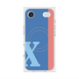 プレミアムスクエアケース with MagSafe［ オリジナル - initial color line - X blue ］