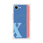 プレミアムスクエアケース with MagSafe［ オリジナル - initial color line - X blue ］