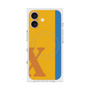 プレミアムスクエアケース with MagSafe［ オリジナル - initial color line - X orange ］