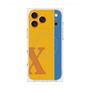 プレミアムスクエアケース with MagSafe［ オリジナル - initial color line - X orange ］