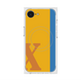 プレミアムスクエアケース with MagSafe［ オリジナル - initial color line - X orange ］
