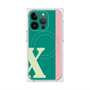 プレミアムスクエアケース with MagSafe［ オリジナル - initial color line - X green ］