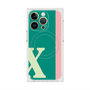プレミアムスクエアケース with MagSafe［ オリジナル - initial color line - X green ］