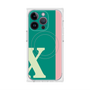 プレミアムスクエアケース with MagSafe［ オリジナル - initial color line - X green ］