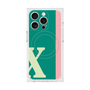 プレミアムスクエアケース with MagSafe［ オリジナル - initial color line - X green ］