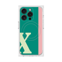 プレミアムスクエアケース with MagSafe［ オリジナル - initial color line - X green ］