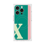 プレミアムスクエアケース with MagSafe［ オリジナル - initial color line - X green ］