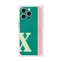 プレミアムスクエアケース with MagSafe［ オリジナル - initial color line - X green ］