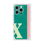 プレミアムスクエアケース with MagSafe［ オリジナル - initial color line - X green ］