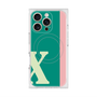 プレミアムスクエアケース with MagSafe［ オリジナル - initial color line - X green ］
