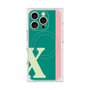 プレミアムスクエアケース with MagSafe［ オリジナル - initial color line - X green ］
