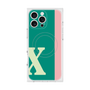 プレミアムスクエアケース with MagSafe［ オリジナル - initial color line - X green ］