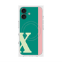 プレミアムスクエアケース with MagSafe［ オリジナル - initial color line - X green ］