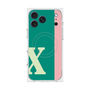 プレミアムスクエアケース with MagSafe［ オリジナル - initial color line - X green ］