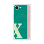 プレミアムスクエアケース with MagSafe［ オリジナル - initial color line - X green ］