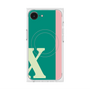 プレミアムスクエアケース with MagSafe［ オリジナル - initial color line - X green ］