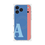 プレミアムスクエアケース with MagSafe［ オリジナル - initial color line - A blue ］