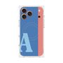 プレミアムスクエアケース with MagSafe［ オリジナル - initial color line - A blue ］