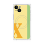 プレミアムスクエアケース with MagSafe［ オリジナル - initial color line - X yellow ］