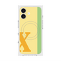 プレミアムスクエアケース with MagSafe［ オリジナル - initial color line - X yellow ］