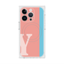 プレミアムスクエアケース with MagSafe［ オリジナル - initial color line - Y pink ］