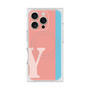 プレミアムスクエアケース with MagSafe［ オリジナル - initial color line - Y pink ］