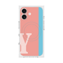 プレミアムスクエアケース with MagSafe［ オリジナル - initial color line - Y pink ］
