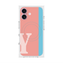 プレミアムスクエアケース with MagSafe［ オリジナル - initial color line - Y pink ］