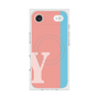 プレミアムスクエアケース with MagSafe［ オリジナル - initial color line - Y pink ］