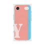プレミアムスクエアケース with MagSafe［ オリジナル - initial color line - Y pink ］