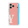 プレミアムスクエアケース with MagSafe［ オリジナル - initial color line - Y pink ］