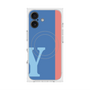 プレミアムスクエアケース with MagSafe［ オリジナル - initial color line - Y blue ］