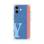 プレミアムスクエアケース with MagSafe［ オリジナル - initial color line - Y blue ］