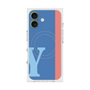 プレミアムスクエアケース with MagSafe［ オリジナル - initial color line - Y blue ］