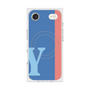 プレミアムスクエアケース with MagSafe［ オリジナル - initial color line - Y blue ］