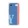 プレミアムスクエアケース with MagSafe［ オリジナル - initial color line - Y blue ］