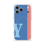 プレミアムスクエアケース with MagSafe［ オリジナル - initial color line - Y blue ］