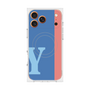 プレミアムスクエアケース with MagSafe［ オリジナル - initial color line - Y blue ］
