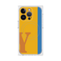 プレミアムスクエアケース with MagSafe［ オリジナル - initial color line - Y orange ］