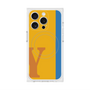プレミアムスクエアケース with MagSafe［ オリジナル - initial color line - Y orange ］
