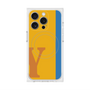 プレミアムスクエアケース with MagSafe［ オリジナル - initial color line - Y orange ］