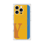 プレミアムスクエアケース with MagSafe［ オリジナル - initial color line - Y orange ］