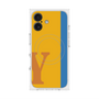 プレミアムスクエアケース with MagSafe［ オリジナル - initial color line - Y orange ］