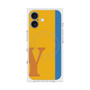 プレミアムスクエアケース with MagSafe［ オリジナル - initial color line - Y orange ］
