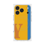 プレミアムスクエアケース with MagSafe［ オリジナル - initial color line - Y orange ］