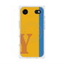 プレミアムスクエアケース with MagSafe［ オリジナル - initial color line - Y orange ］
