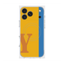 プレミアムスクエアケース with MagSafe［ オリジナル - initial color line - Y orange ］